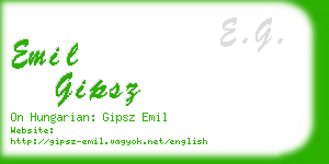 emil gipsz business card